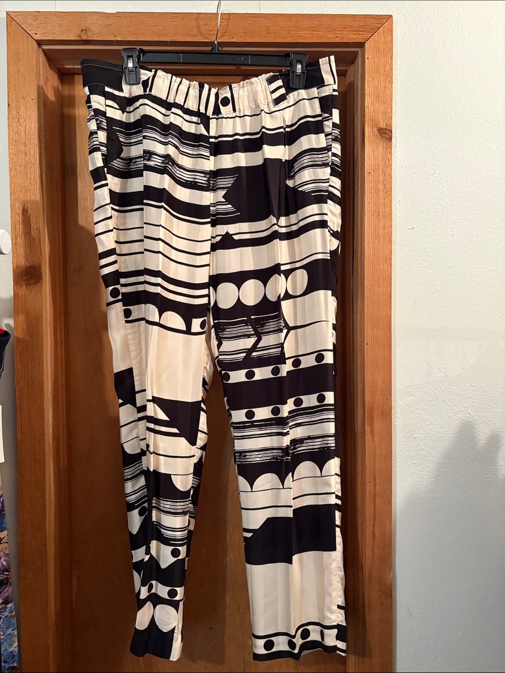 Chico's Black and White Wide Leg Pants